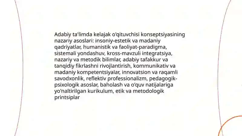 Adabiy ta'limda kelajak o'qituvchisi Konseptsiyasi 3