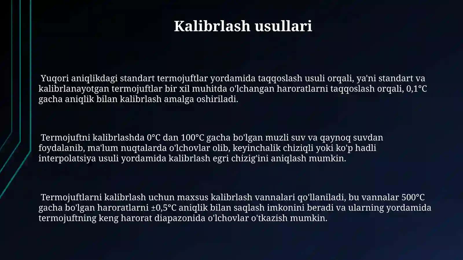 Termoparani darajalash 3