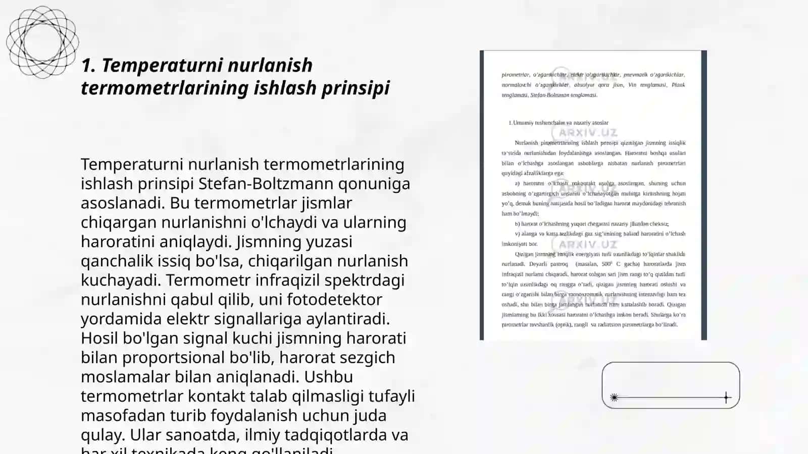 Temperaturni nurlanish temometrlari bilan oʼlchash 3