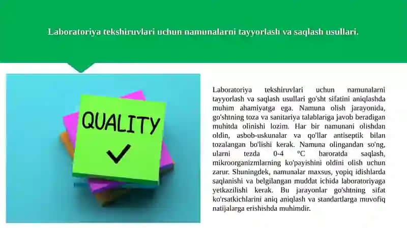 Laboratoriya tekshiruvlari uchun namunalarni tayyorlash va saqlash usullari 3