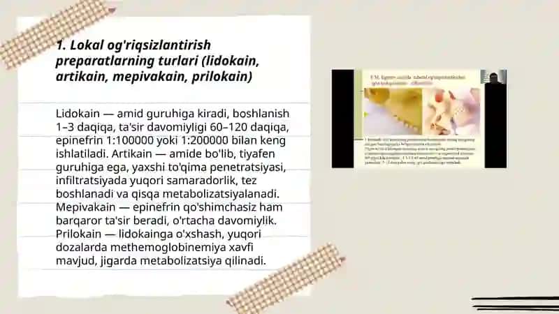 Og'riqsizlantirish uchun vositalar, anestetikli karpulalar, karpul shpritslari va ignalar 3