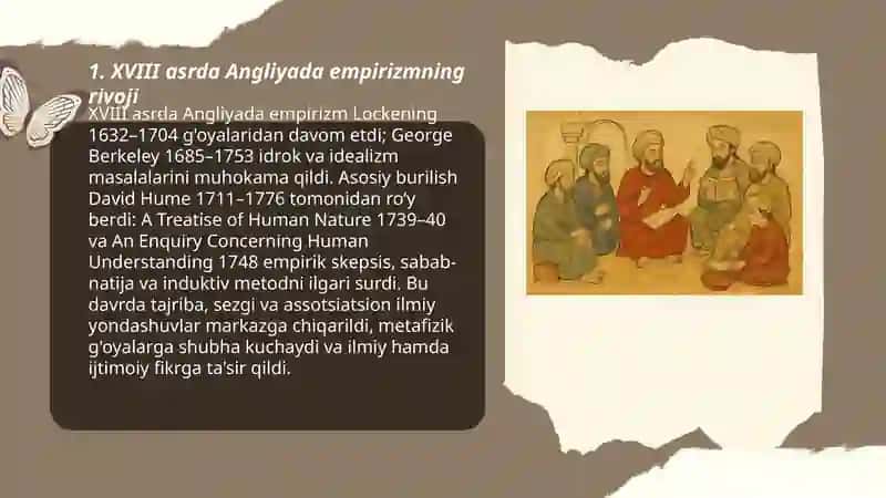 XVIII asrda Angliyada empirizmning rivoji 3