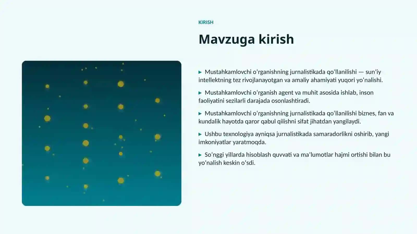 Mustahkamlovchi oʻrganishning jurnalistikada qoʻllanilishi 3