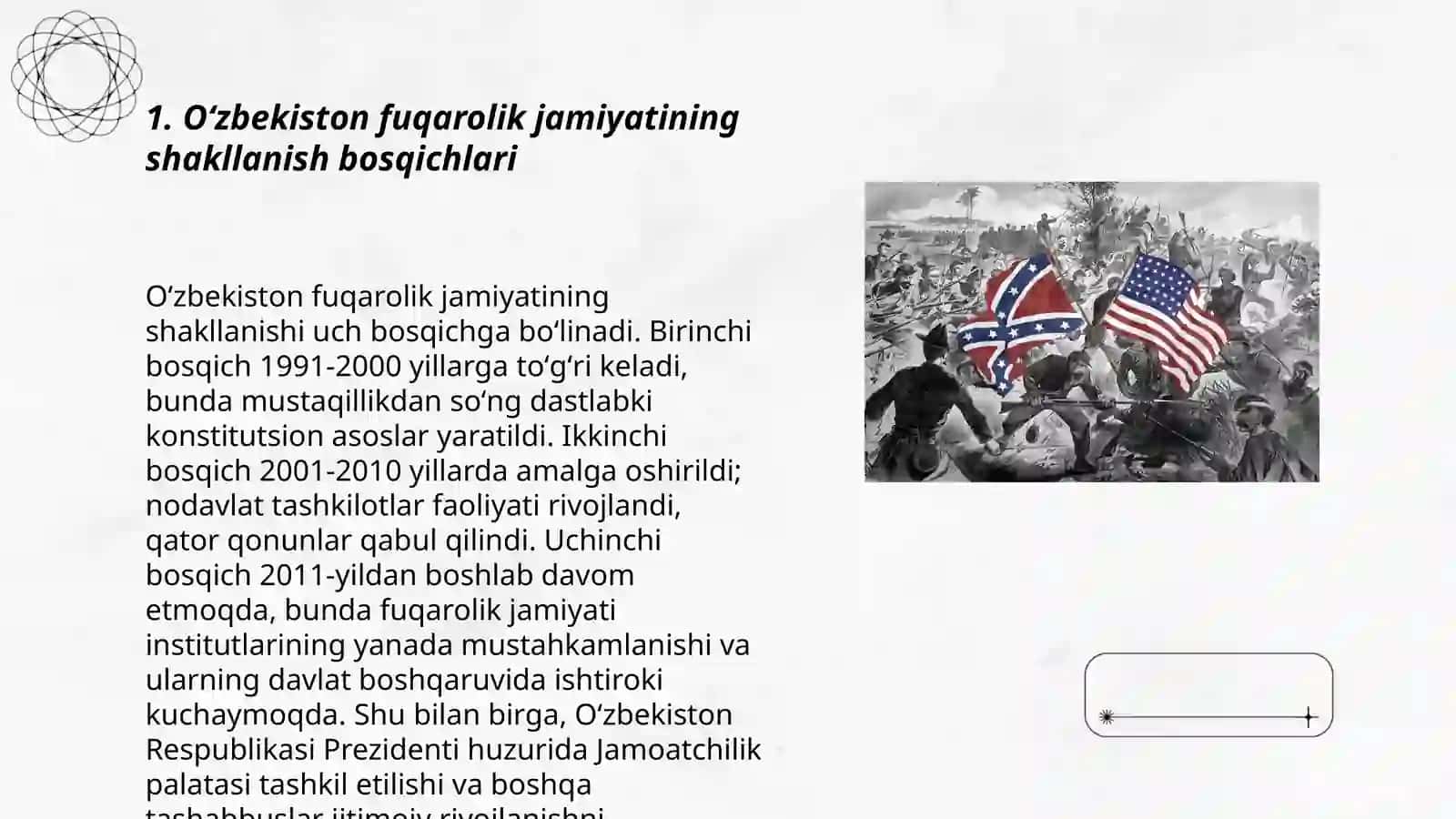 Oʻzbekiston demokratik, fuqarolik jamiyati asoslarining shakllantirilishi, amalga oshirilgan siyosiy islohotlar 3