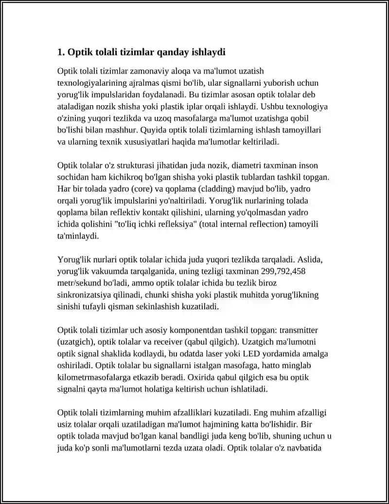 Optik tolali tizimlar 3