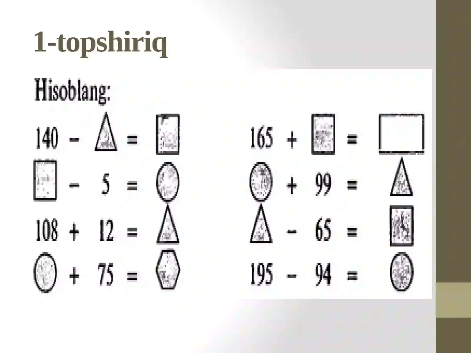 Boshlang'ichs info'quvchilarining matematikta fakkurini rivojlantirish va matematikadarslarini samarali tashkilitish metodikasi 3