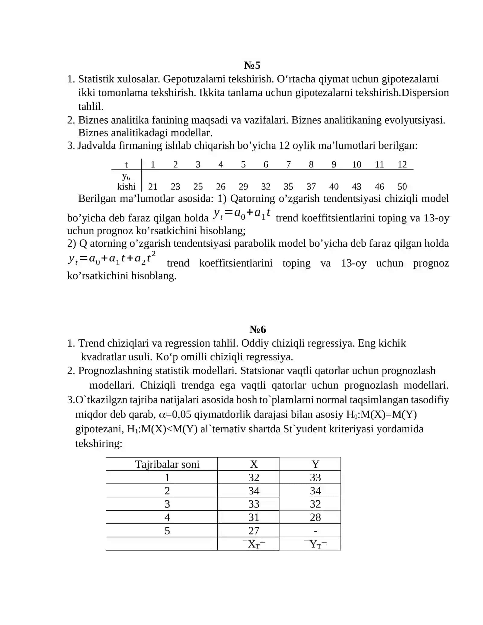 Biznes analitika fanining maqsadi va vazifalari 3