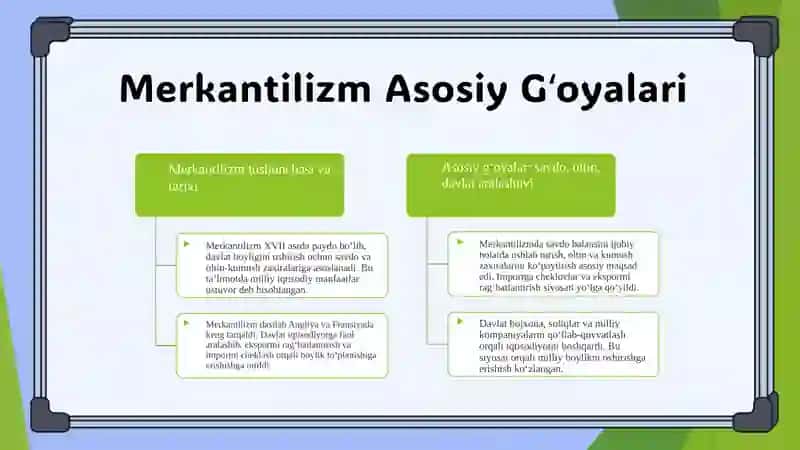 MERKANTILIZIM IQTISODIY TA'LIMOTNING MOHIYATI VA AHAMIYATI 3