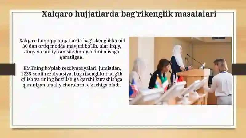 Xalqaro hujjatlarda tolerantlik masalalri 3