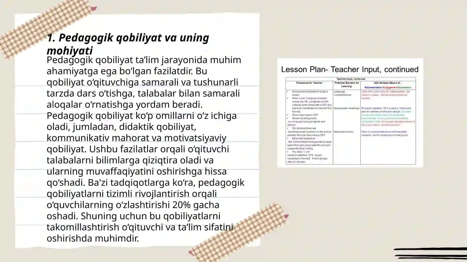 Oʻqituvchi faoliyatida pedogogik qobiliyat 3