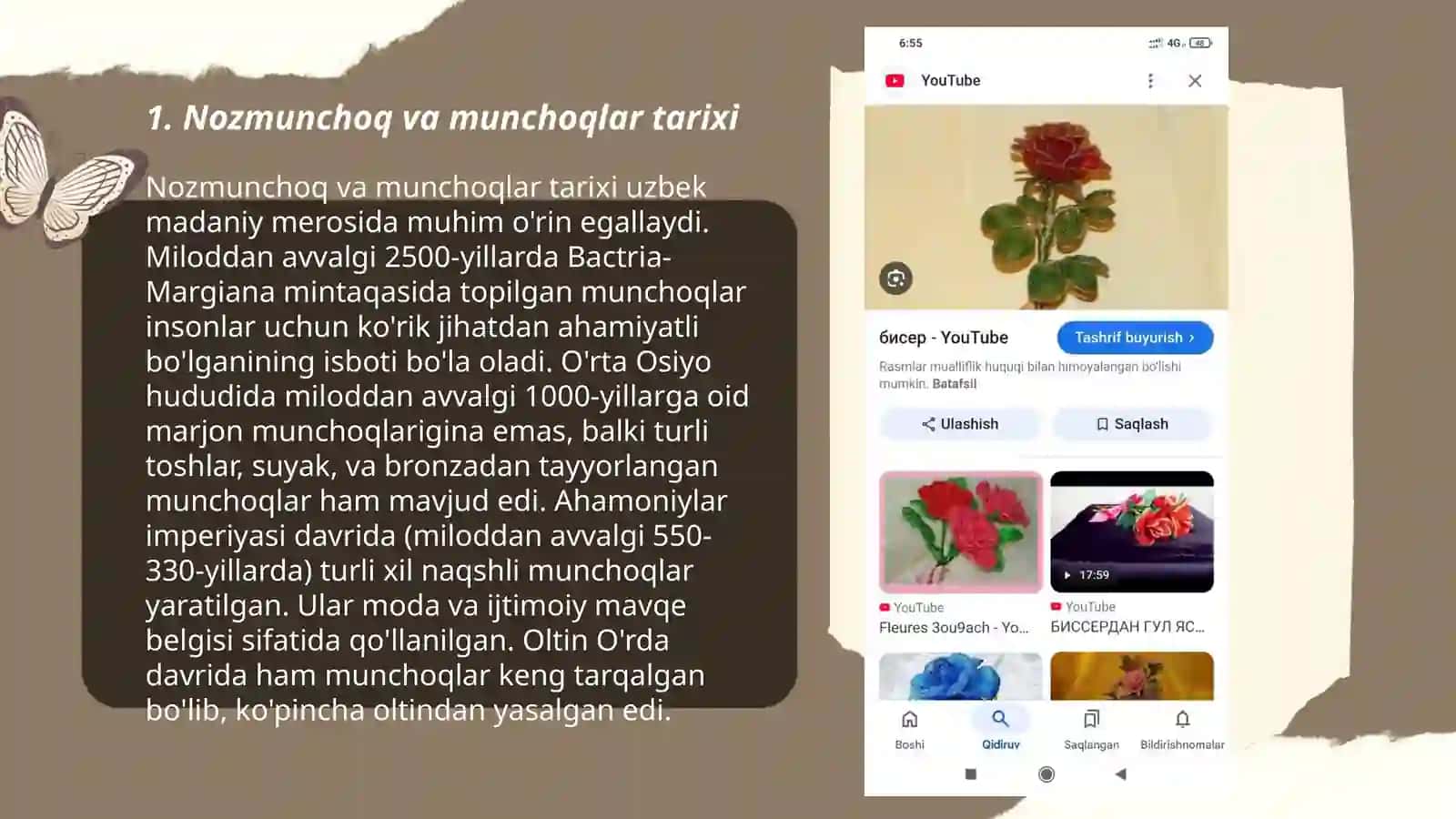 Nozmunchoq va munchoqlar tarixi 3