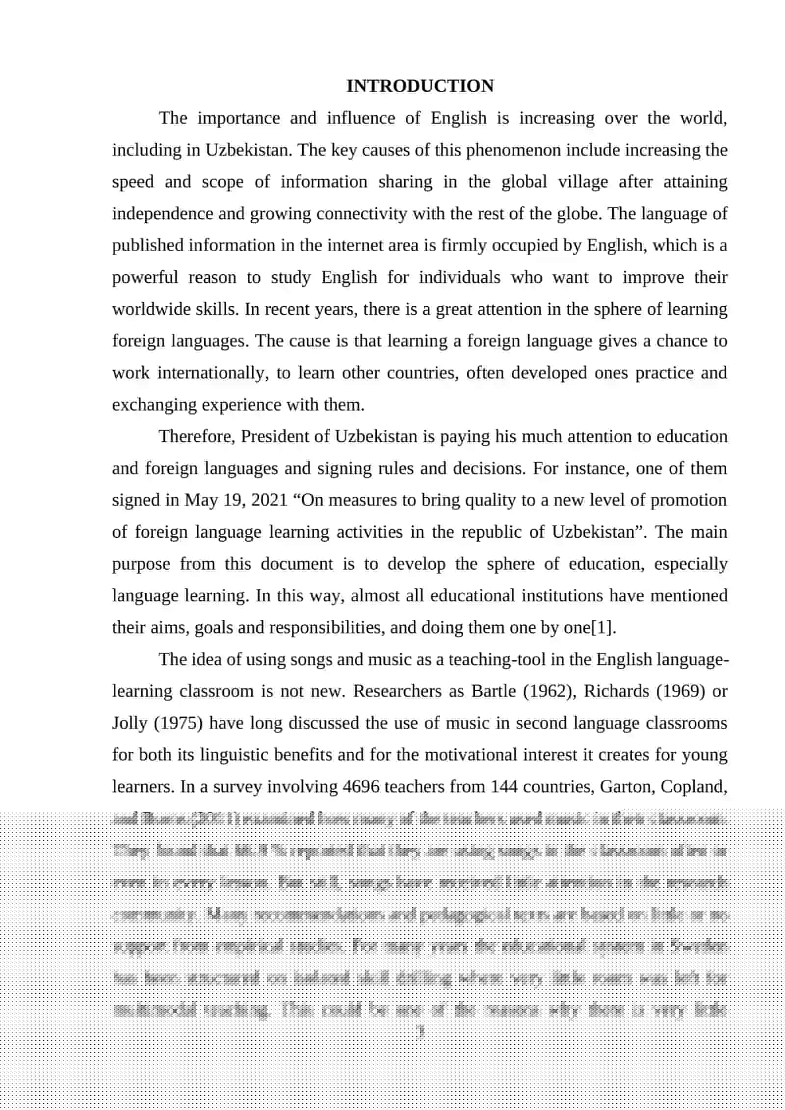 COURSE WORK ON TEACHING ENGLISH USING SONGS 3