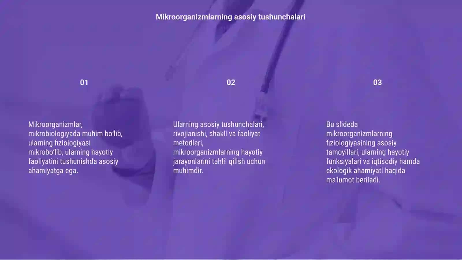 Mikroorganizmlarning fiziologiyasi 3
