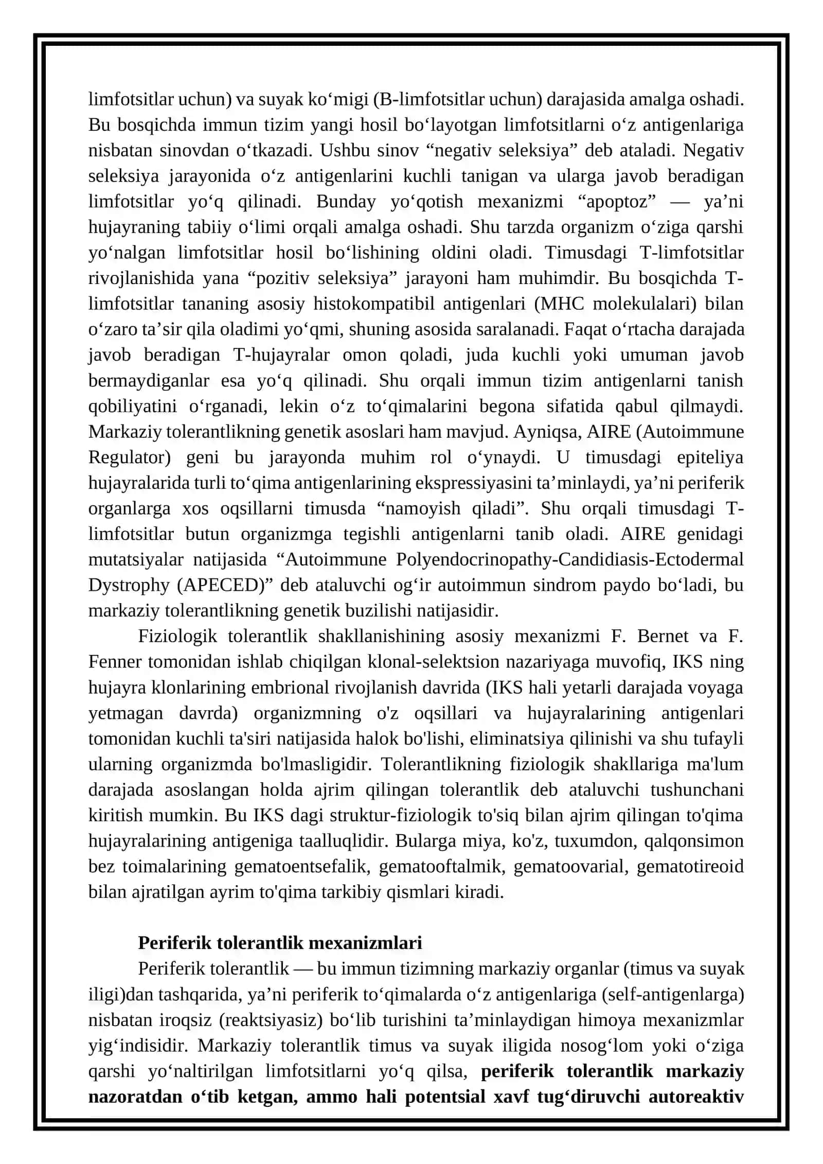 immunologik tolerantlik 3