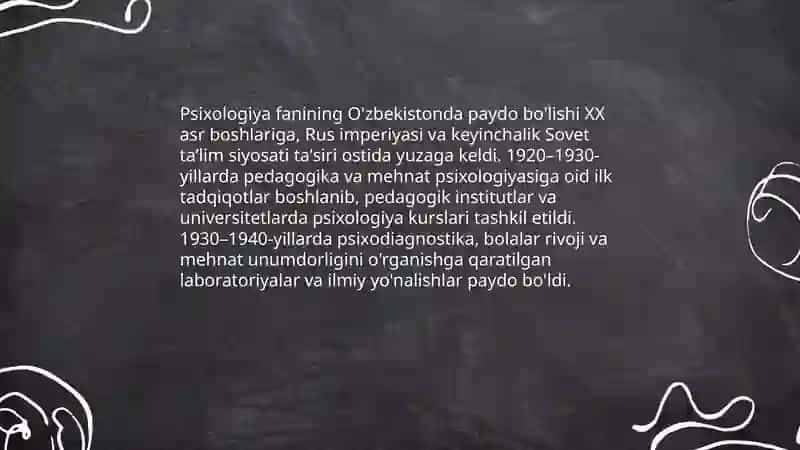O'zbekistonda psixologiya fanining rivojlanish tarixi 3