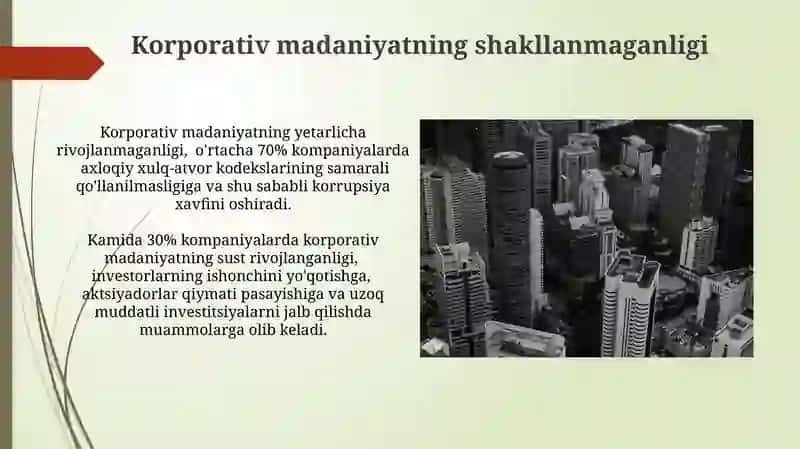 Sanoatda korparativ boshqaruv tizimini keng joriy qilish muammolari 3