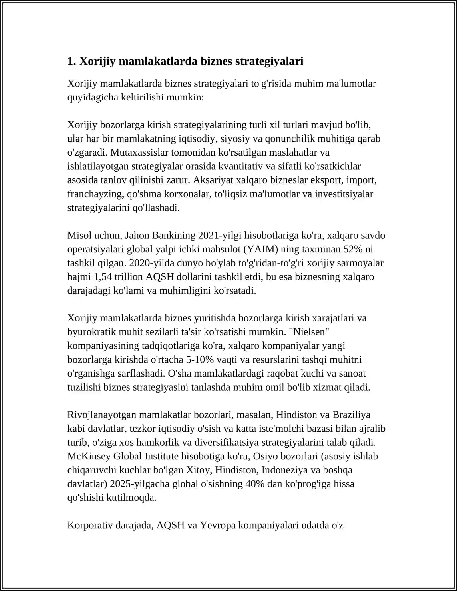 XORIJIY MAMLAKATLARDA BIZNESNI RIVOJLANISHI 3