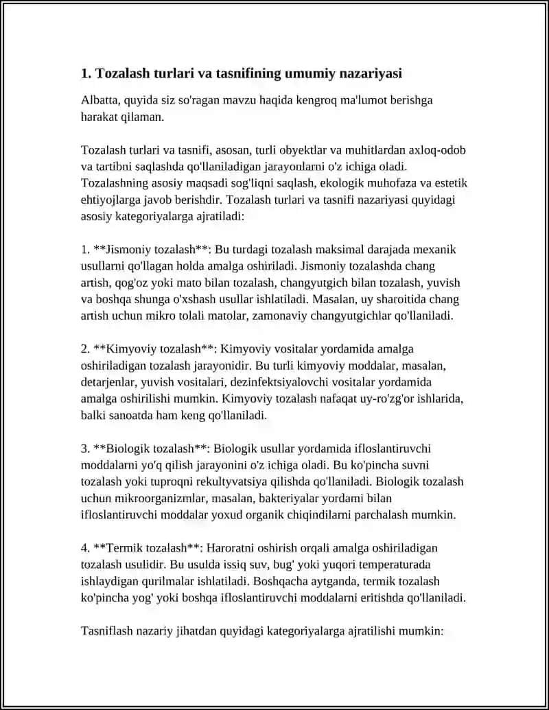 TOZALASH TURLARI VA TASNIFI 3