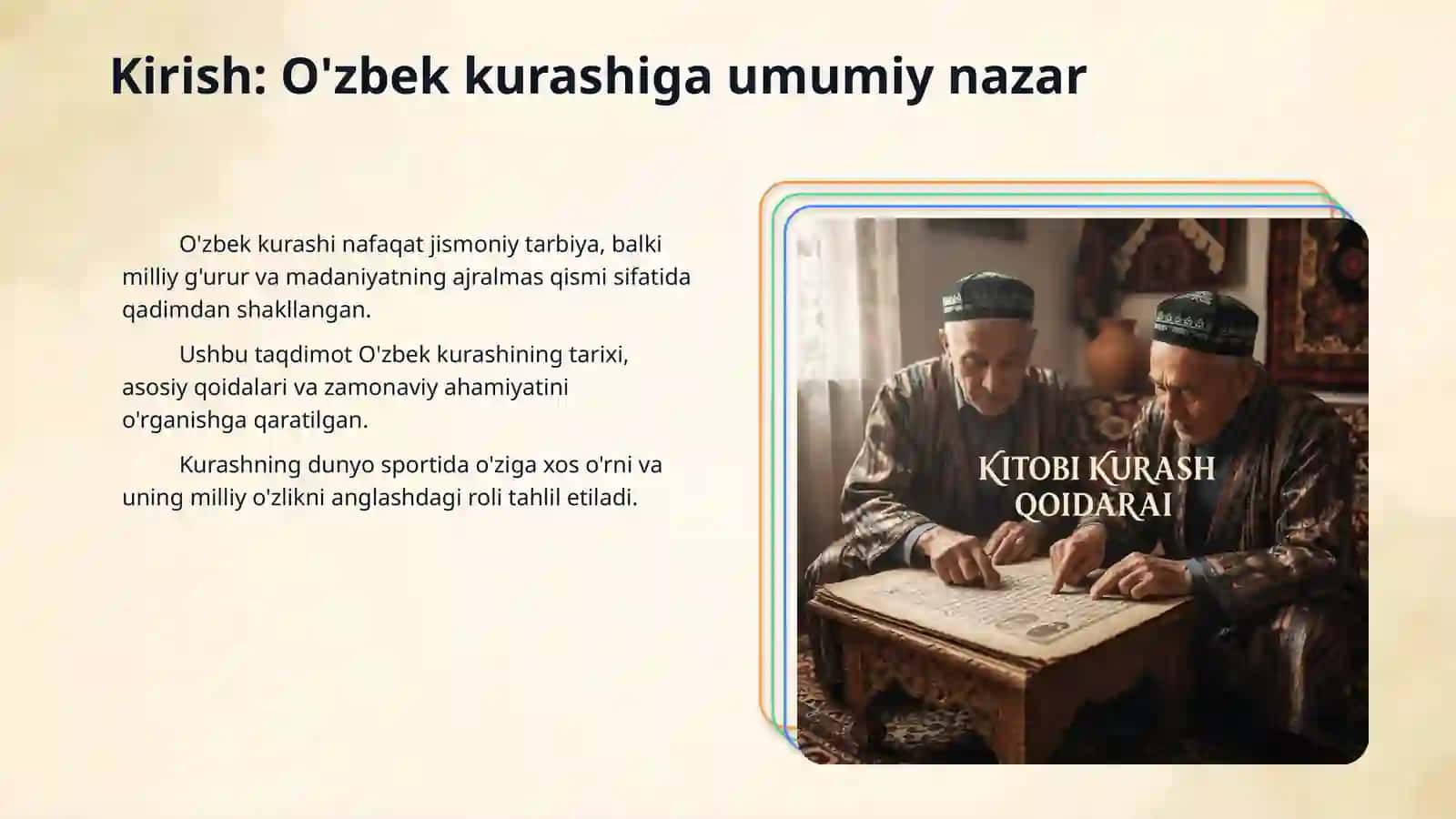 O’zbek kurashi paydo bo’lishi va qoidalari 3