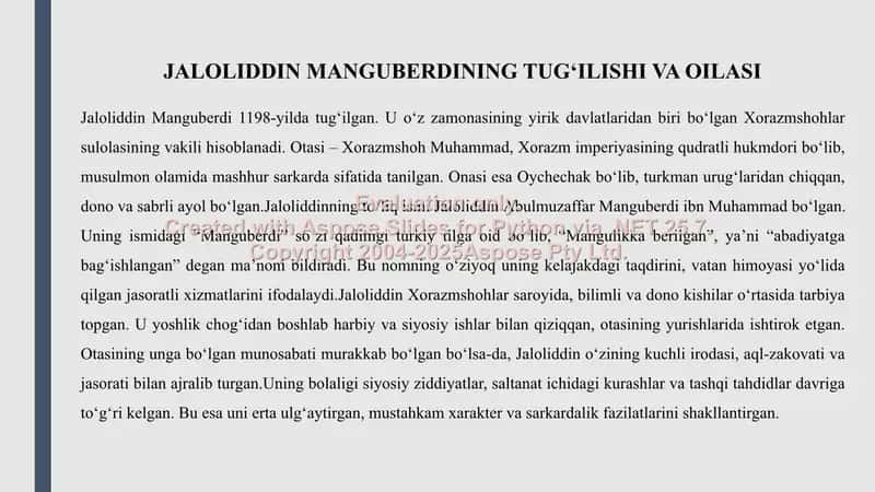 Jaloliddin Manguberdi Vatan himoyachis 3