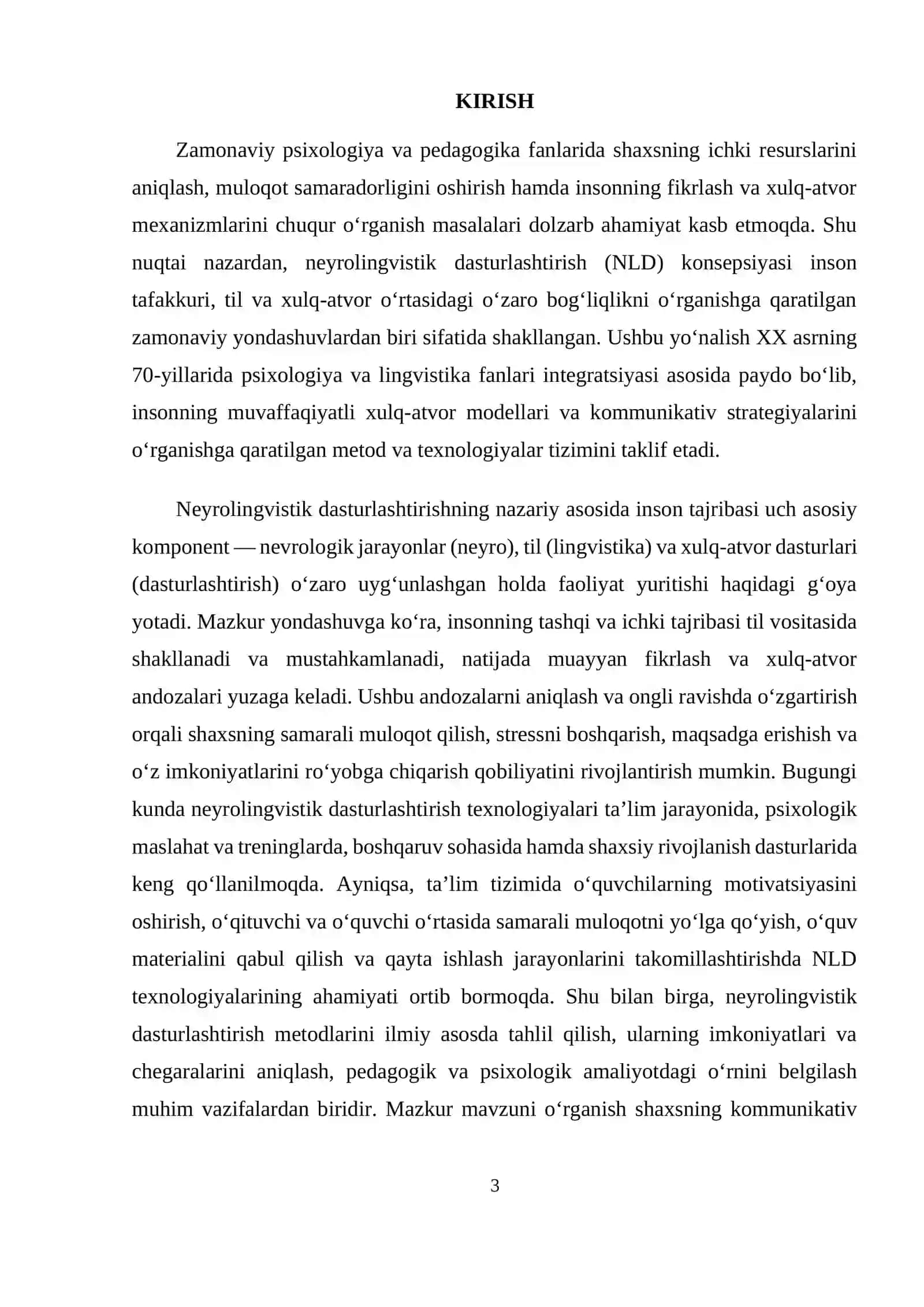 Neyrolingvistik dasturlashtirishning asosiy texnologiyalari . 3