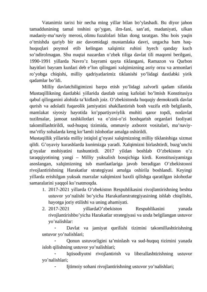 Yangi O‘zbekistonda ijtimoiy-siyosiy, iqtisodiy va madaniy hayotida ro‘y berayotgan o‘zgarishlarning xalqaro reyting va indekslarda aks etishi 3
