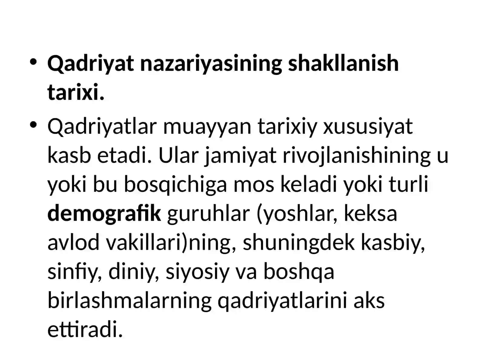 Qadriyatlar falsafasi (aksiologyia) 3