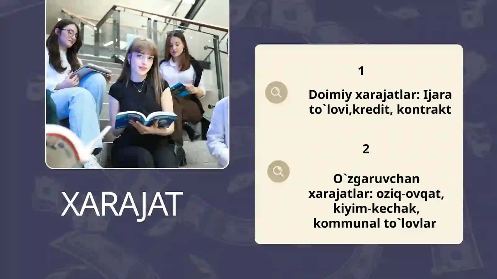 Jismoniyshaxslarningxarajatlarivato`lovlari 3