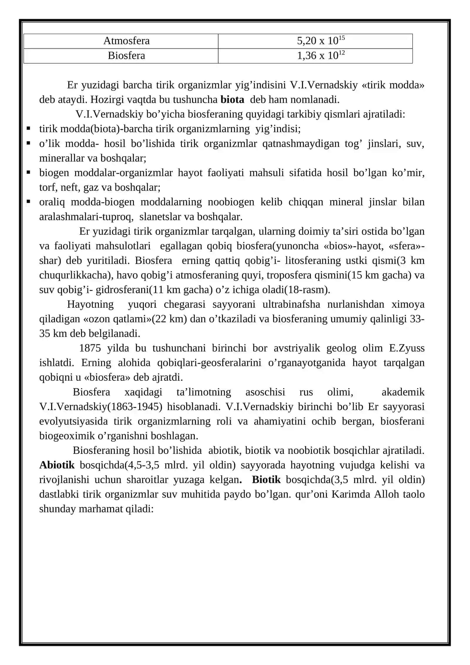 Biosfera evolyutsiyasi va differensiyasi 3