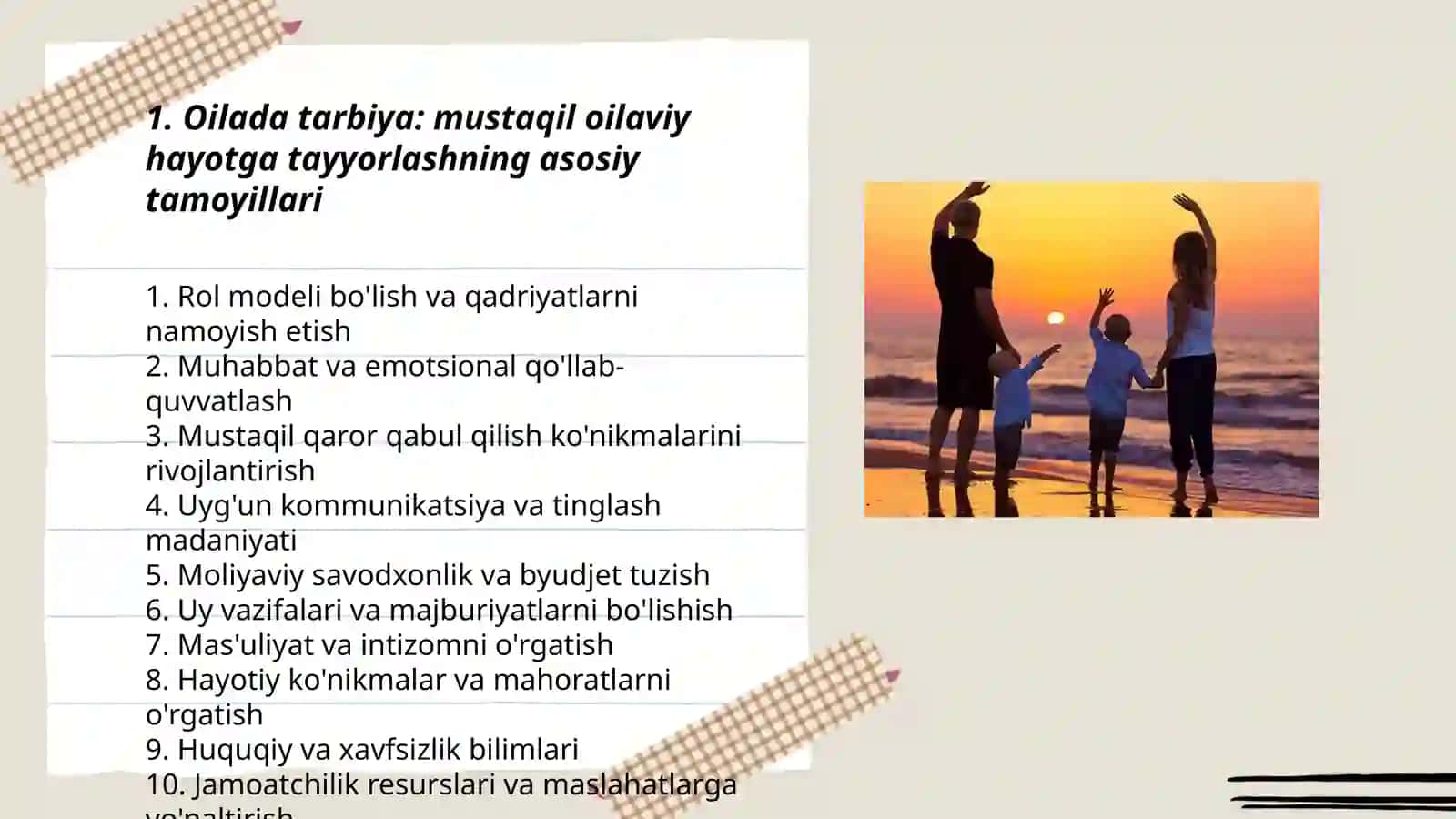 Oilaviy hayotga yoshlarni tayyorlash 3