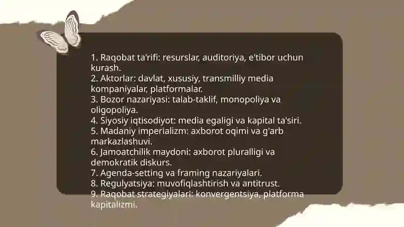 Jahon media axborot makonida raqobat muhiti 3