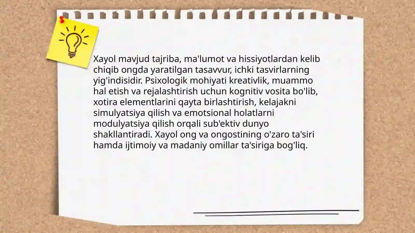 Xayol jarayonlari va Xayol turlari 3