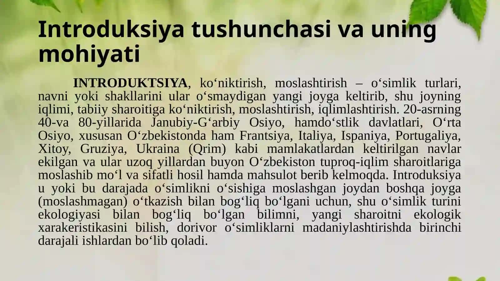 XALQ TABOBATIDA FOYDALANILADIGAN INTRODUTSENT O’SIMLIKLAR 3