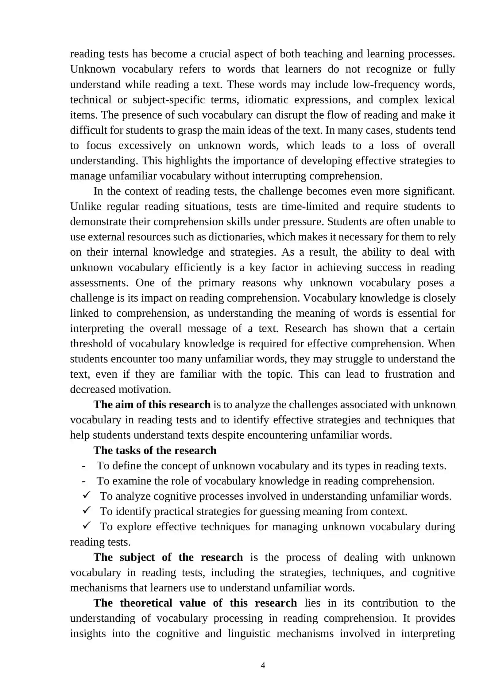 Dealing with unknown vocabulary in reading tests 3