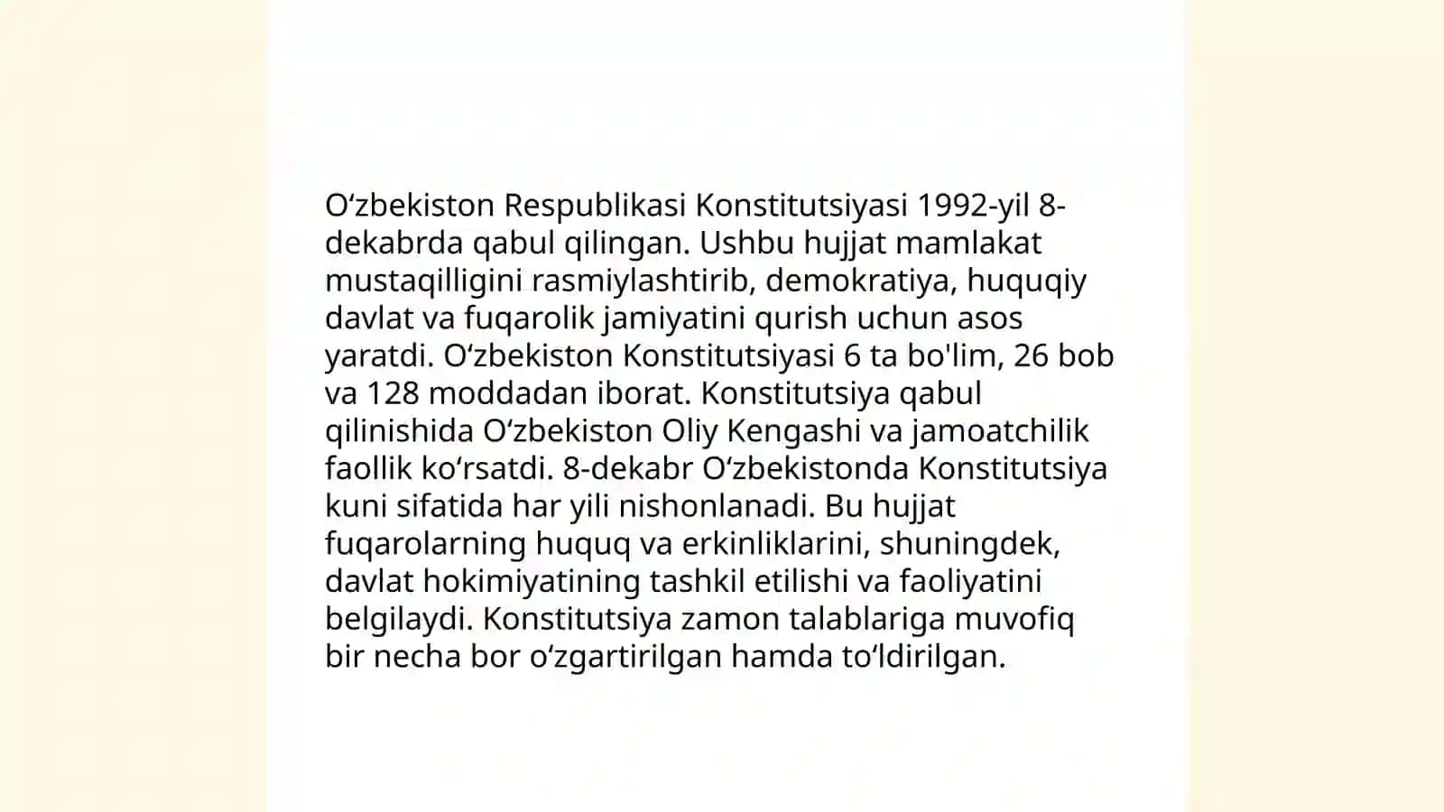 Oʻzbekiston Konstitutsiyasining qabul qilinishi 3