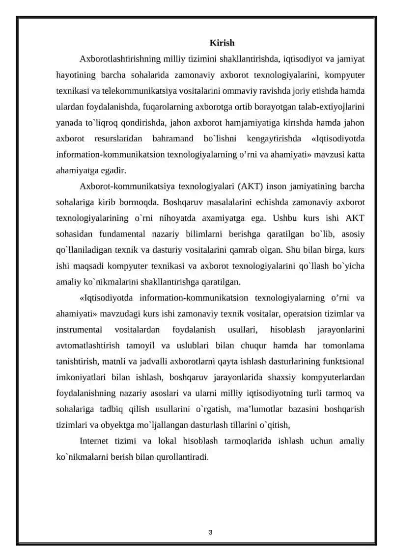 Iqtisodiyotda Information-Kommunikatsion Texnologiyalarning O'rni va Ahmiyati 3