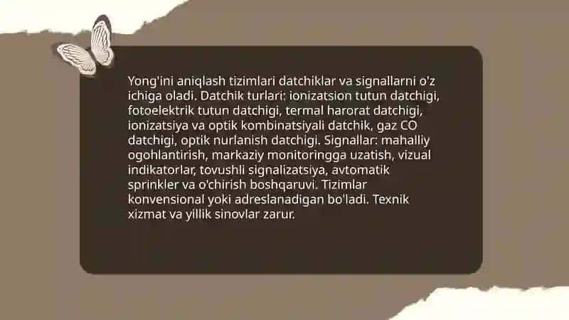 Yong'inga qarshi tizimlar va ularning olib boradigan tadbirlarini o'rganish Umurova Dilbar 3