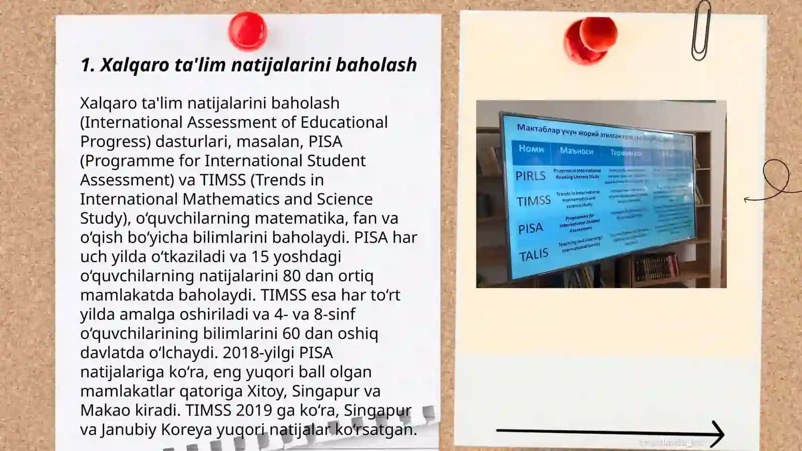 Xalqaro baholash dasturlari (TALIS) 3