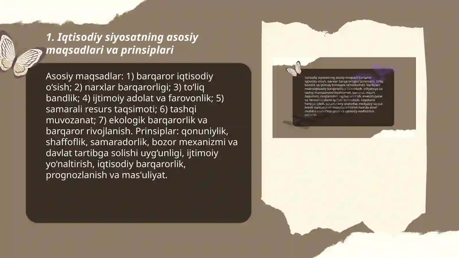 Iqtisodiy siyosatning maqsad va vazifalari 3