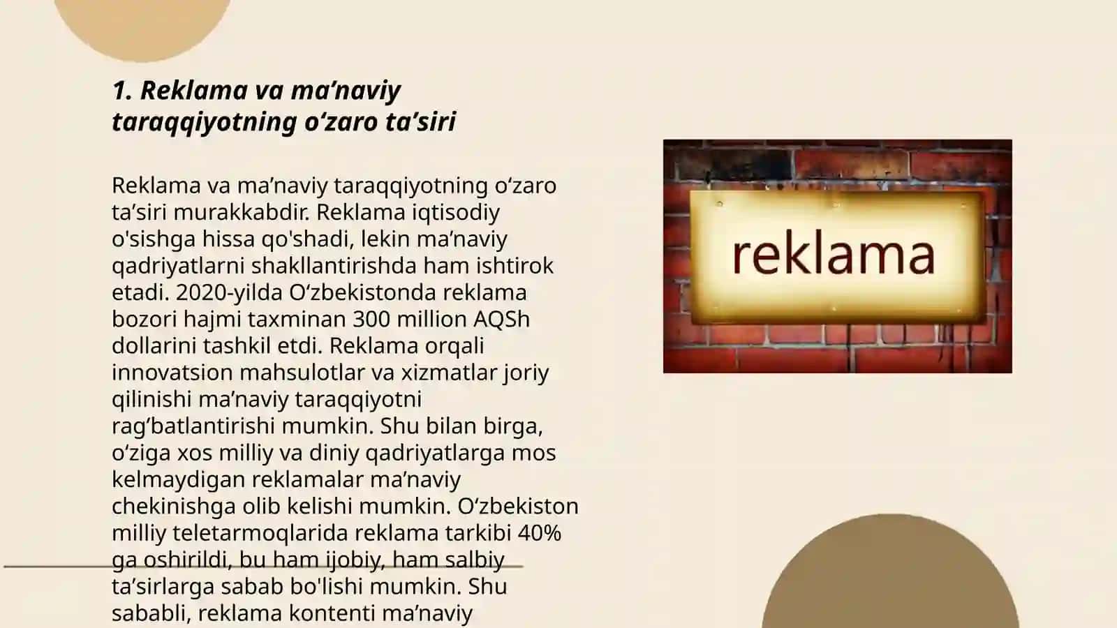 Reklama va ma’naviy taraqqiyotning oʻzaro taʼsiri 3