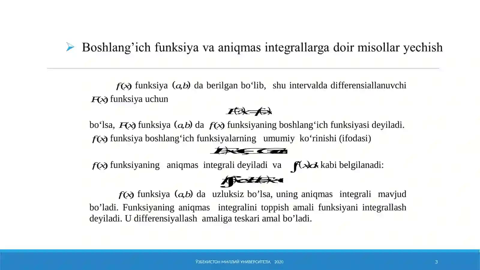 Kimyogarlar uchun matematika 1 3