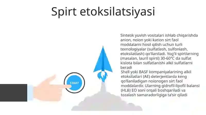 Sintetik yuvuvchi vositalar ishlab chiqarish texnologiyalari 3