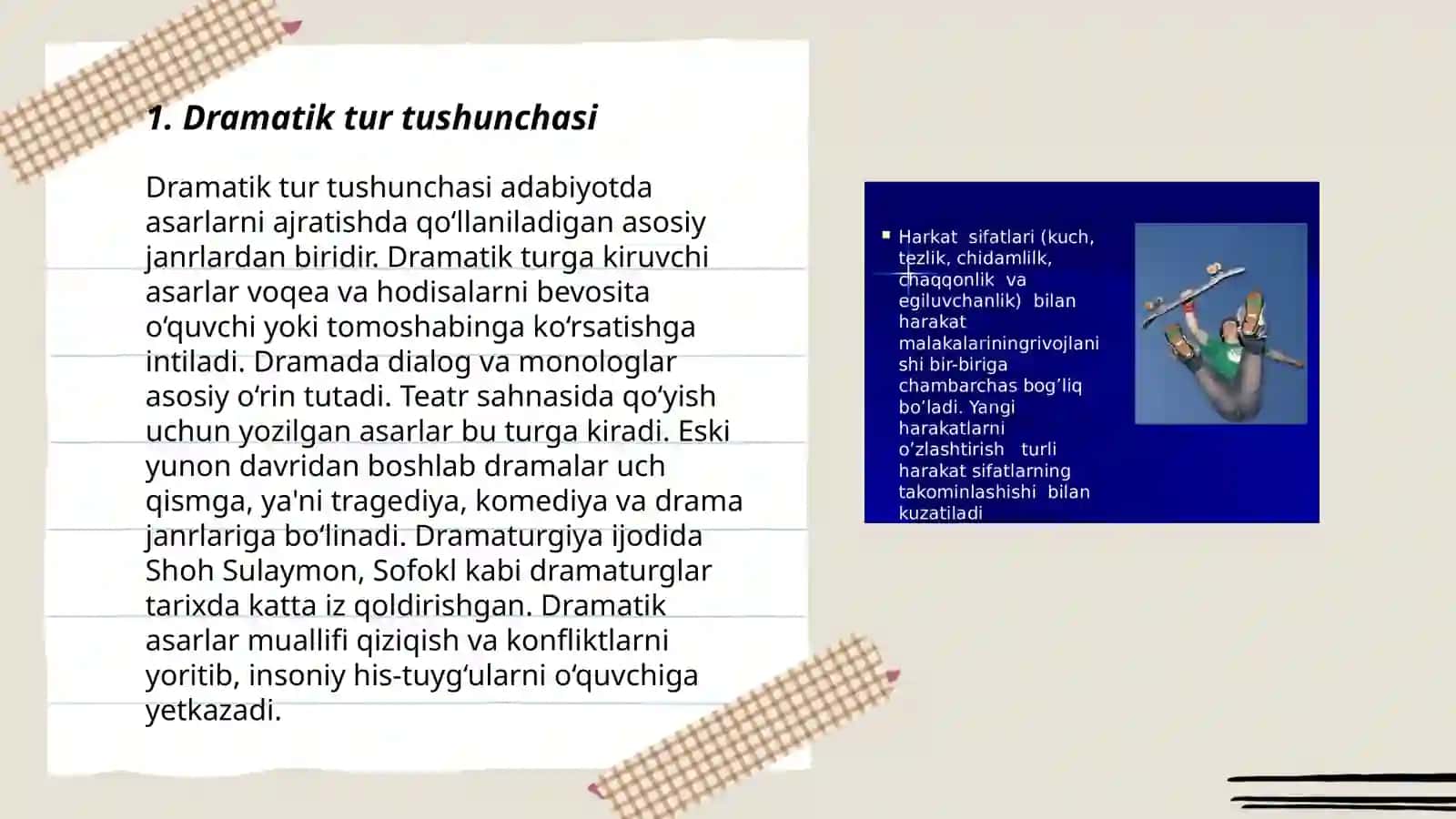 Dramatik tur va uning janrlari 3