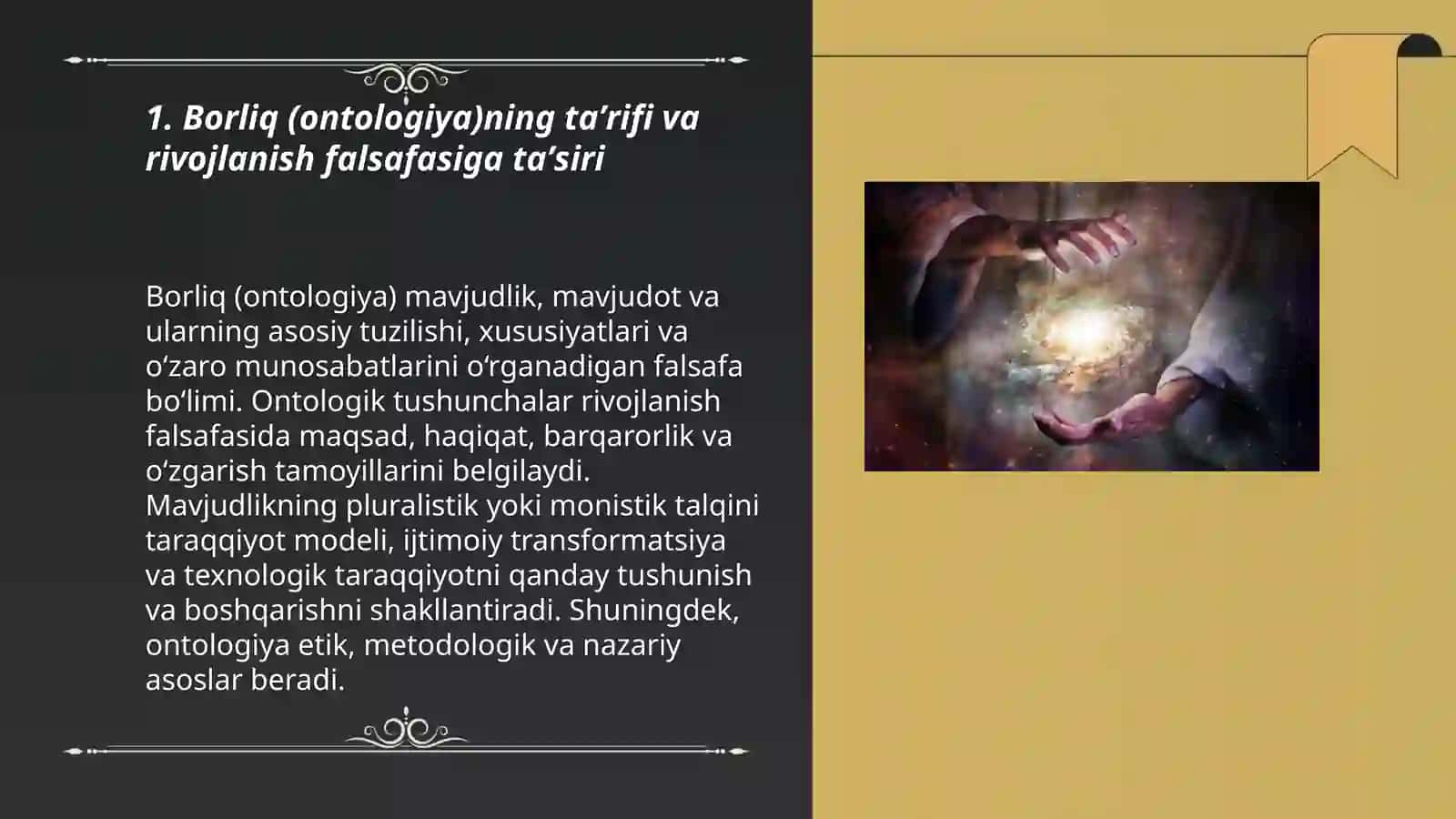 Borliq (ontologiya) va rivojlanish falsafasi 3