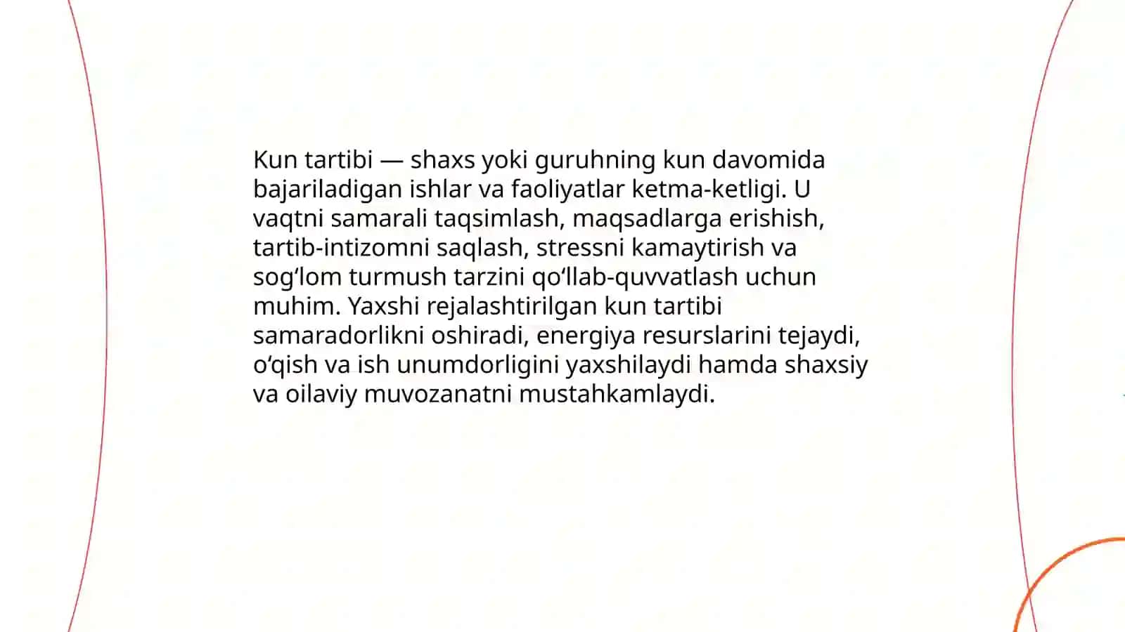 Kun tartibi va uning ahamiyati 3