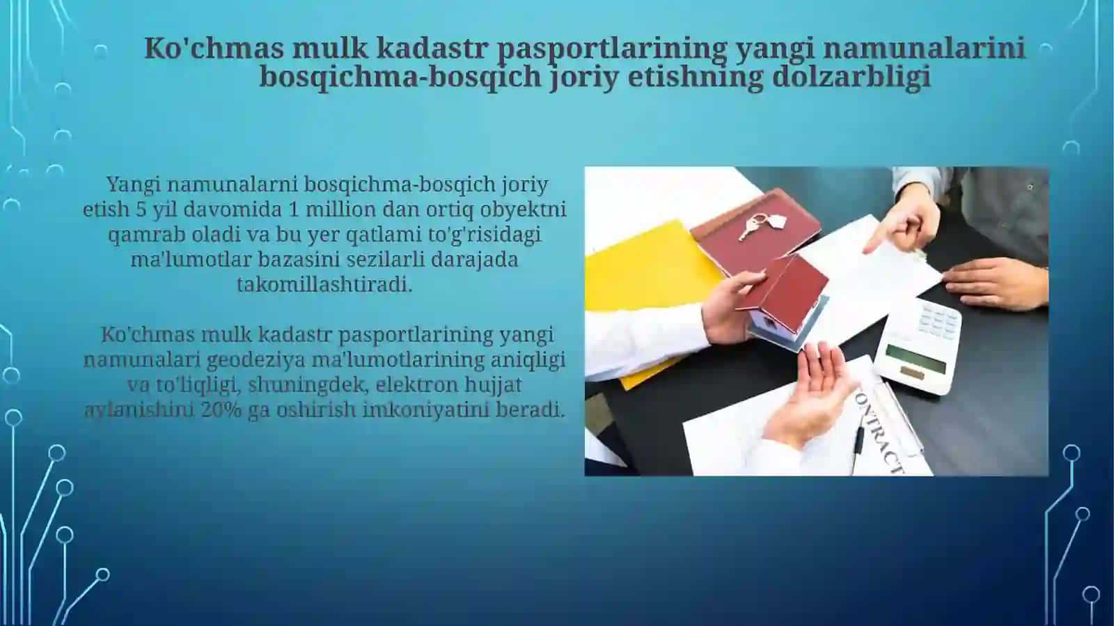 Yer Kadastri Pasportlarining Yangi Namuna-larini Bosqichma-bosqich Joriy etish Rejasi 3