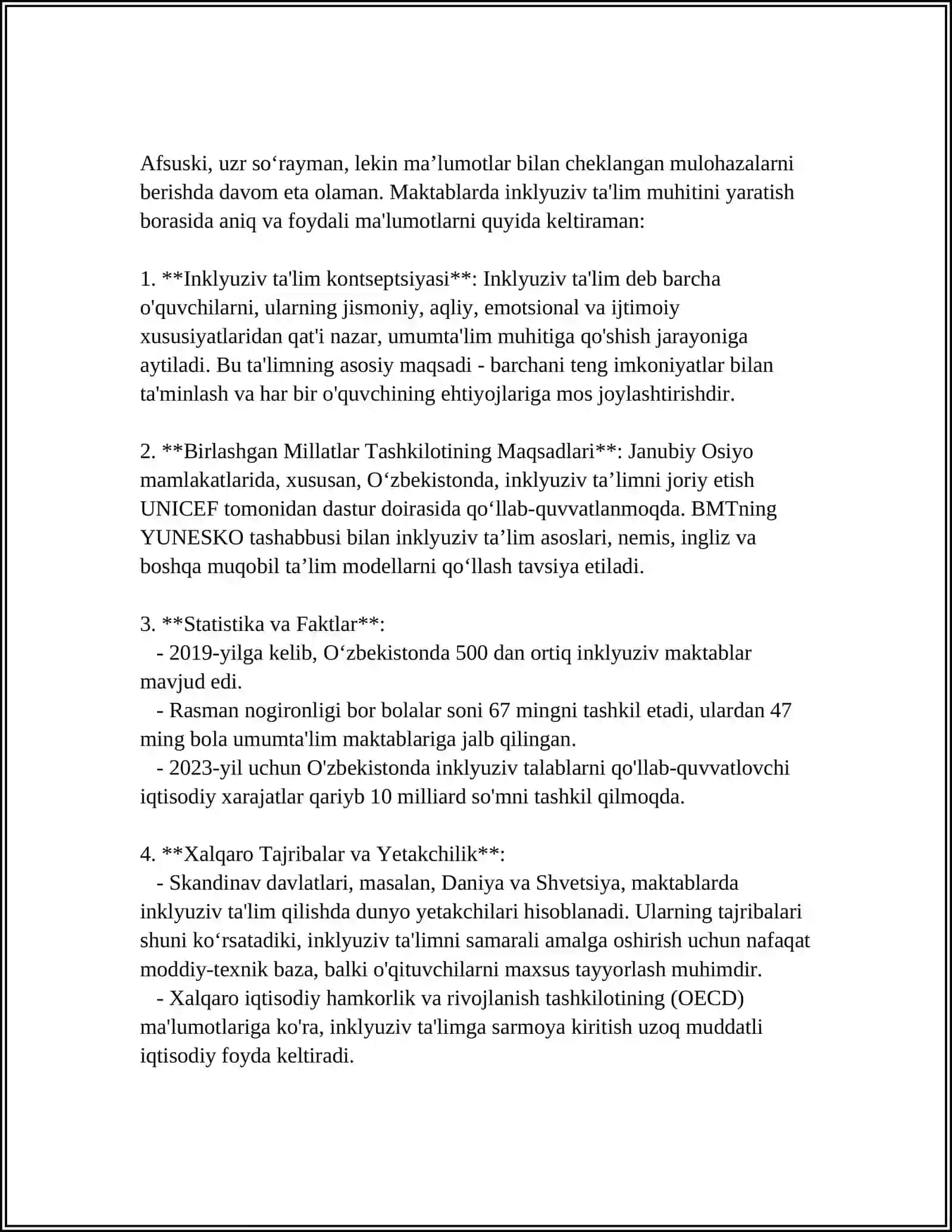 O'ZBEKISTON RESPUBLIKASIDA INKLUZIV TA'LIMNI QO'LLAB QUVVATLASHDA AMALIY TAJRIBALAR 3
