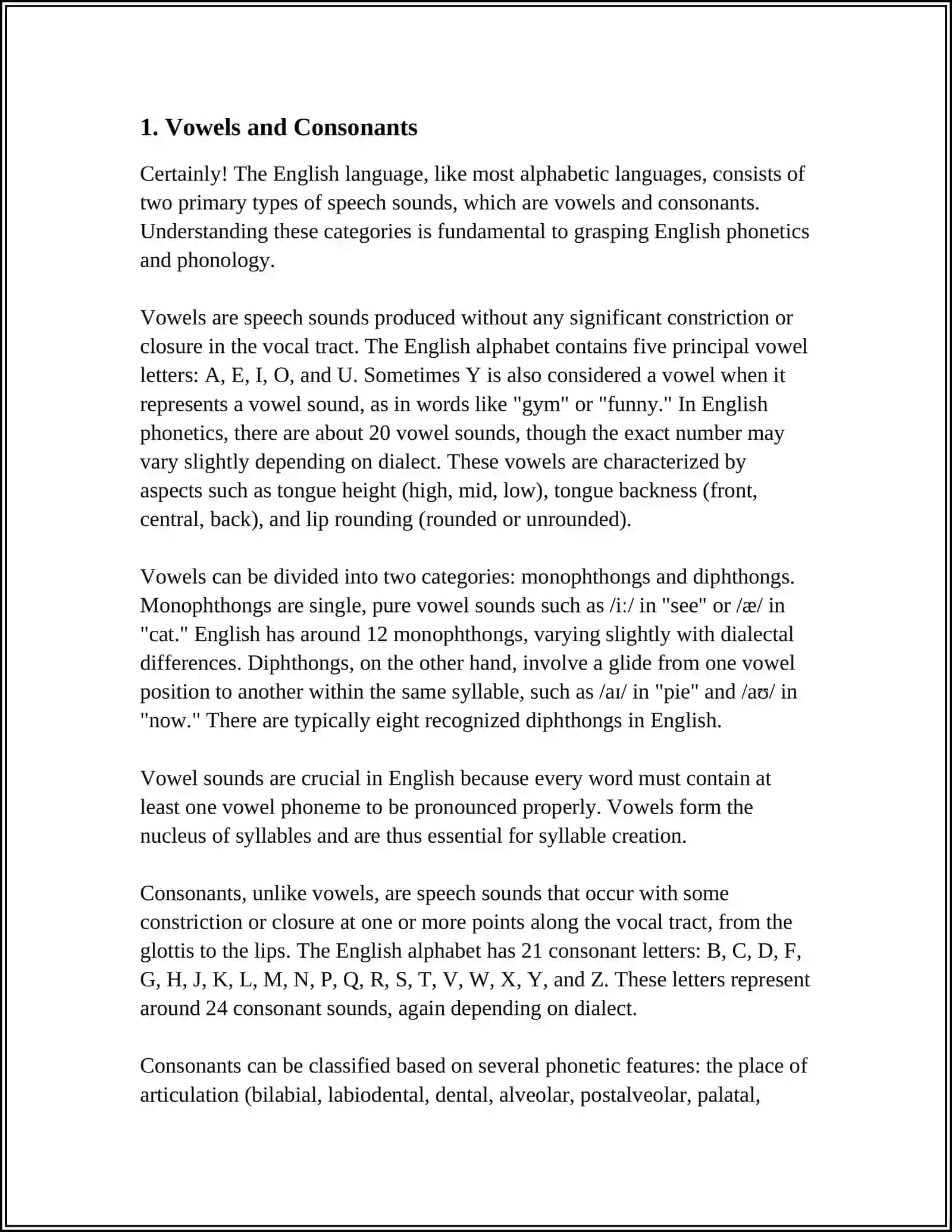 CLASSIFICATION OF SPEECH SOUNDS 3