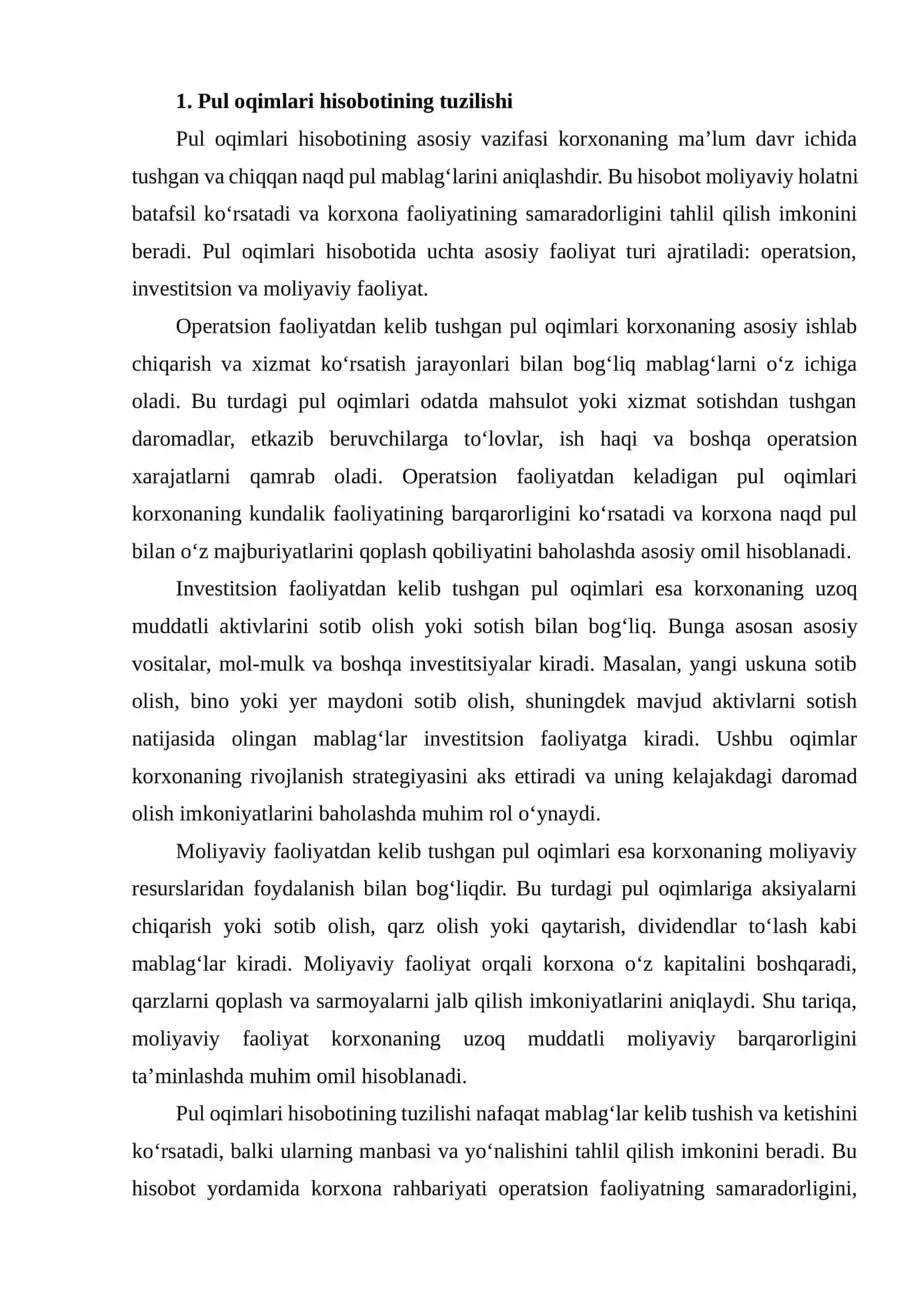 Pul Oqimlari Hisobotini Tahlil Qilish 3