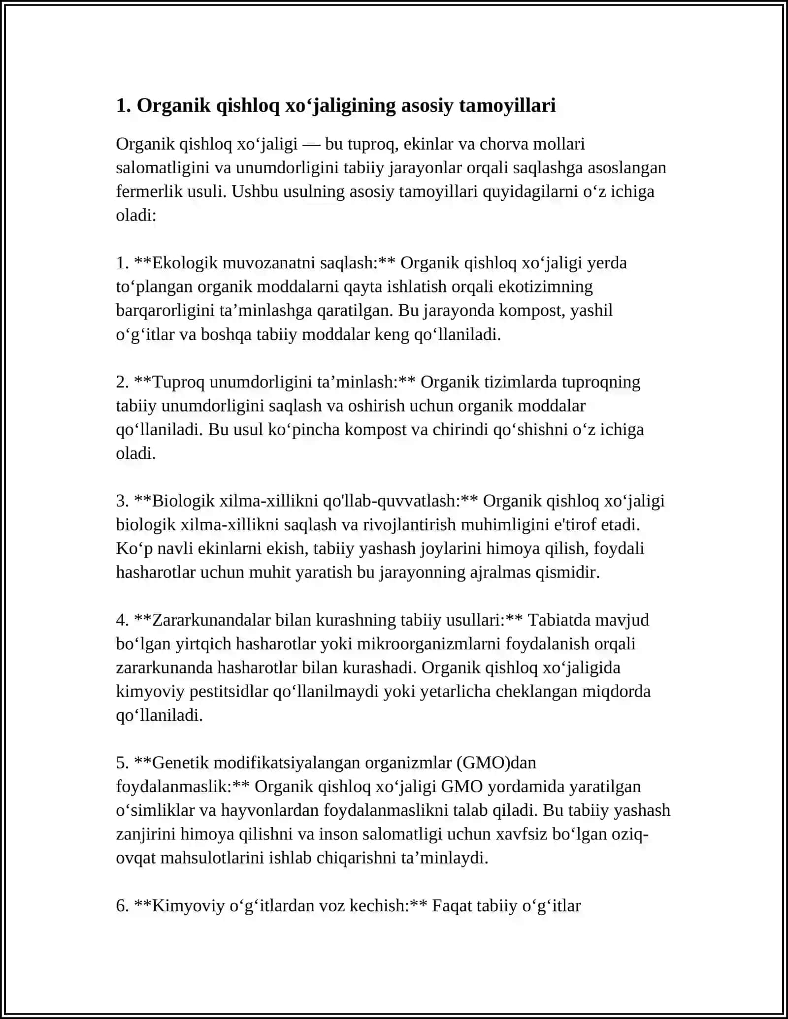 ORGANIK QISHLOQ XÖJALIGI MUOMOLARI 3
